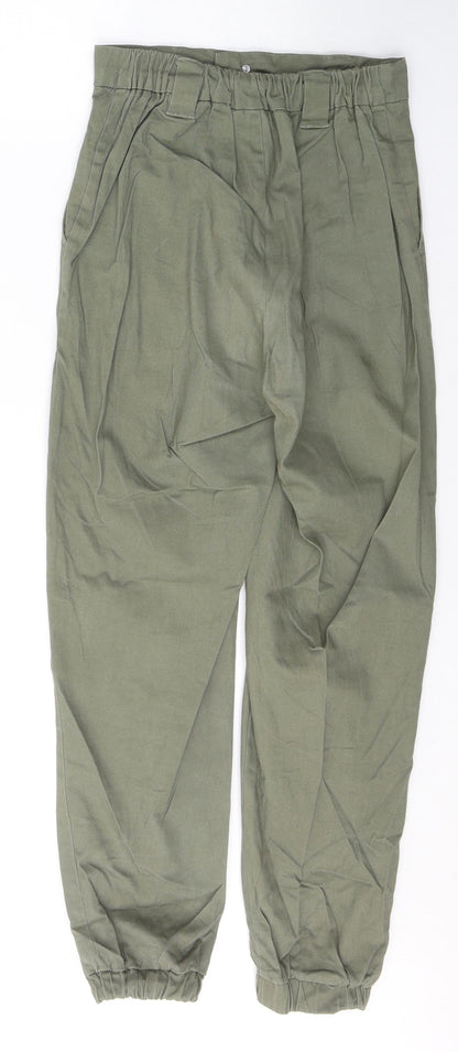 Super Womens Green  Cotton Tapered Jeans Size 8 L27 in Regular Button