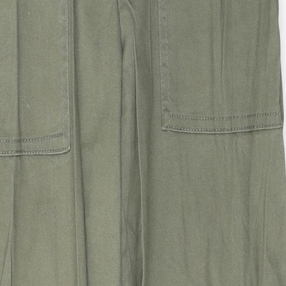 Super Womens Green  Cotton Tapered Jeans Size 8 L27 in Regular Button