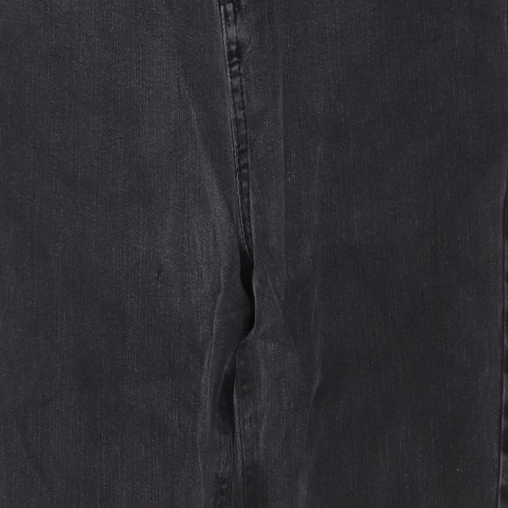 George Womens Black  Cotton Skinny Jeans Size 12 L24 in Regular Button