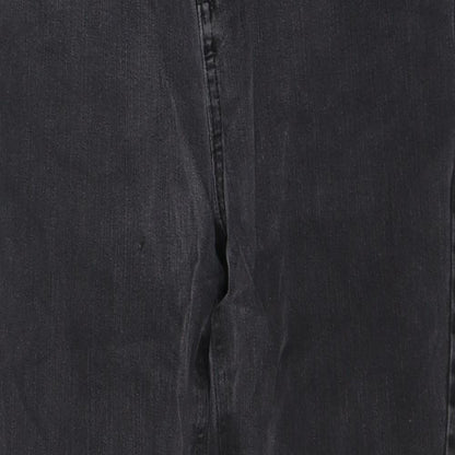 George Womens Black  Cotton Skinny Jeans Size 12 L24 in Regular Button