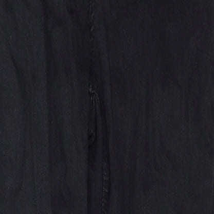 Topshop Womens Black  Cotton Skinny Jeans Size 24 in L28 in Regular Button