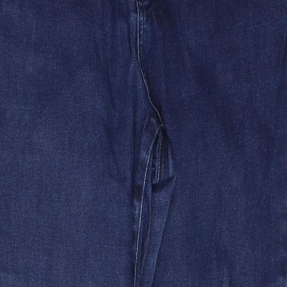 Nudj Womens Blue  Cotton Skinny Jeans Size 12 L29 in Regular Button