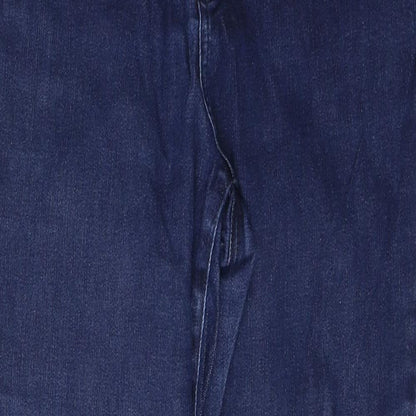 Nudj Womens Blue  Cotton Skinny Jeans Size 12 L29 in Regular Button