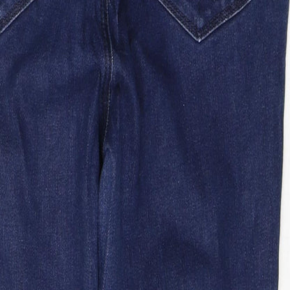 Nudj Womens Blue  Cotton Skinny Jeans Size 12 L29 in Regular Button