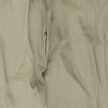 Denim & Co. Womens Green  Cotton Cropped Jeans Size 10 L26 in Regular Button