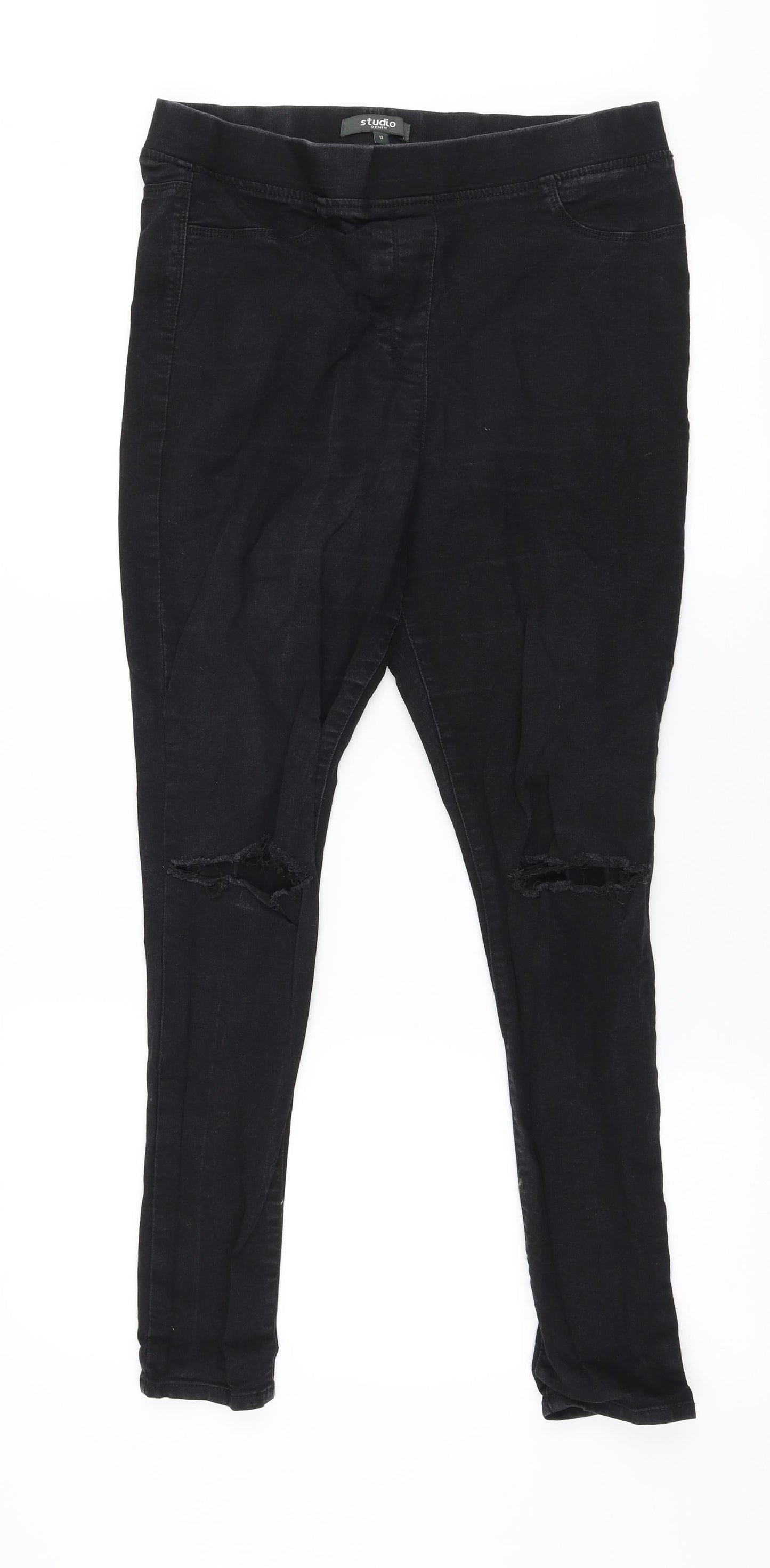 Womens UK Size 12 Studio Slim Fit Jegging Black Jeans