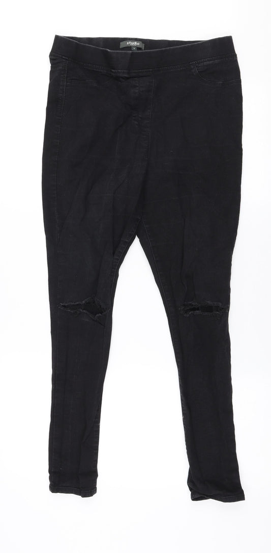 Womens UK Size 12 Studio Slim Fit Jegging Black Jeans