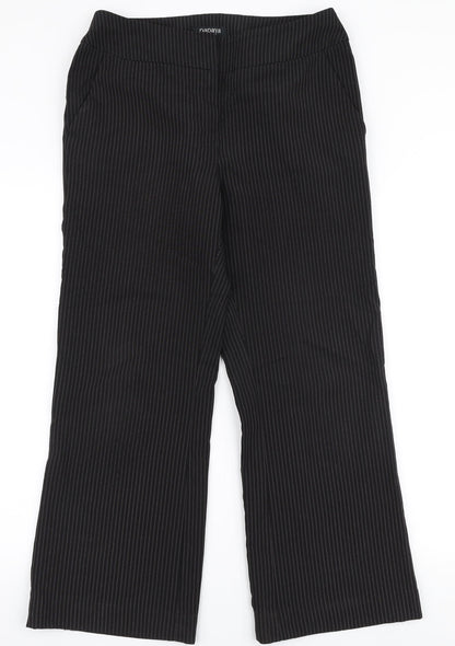 Womens UK Size 12 Papaya Regular Fit  Black Trousers