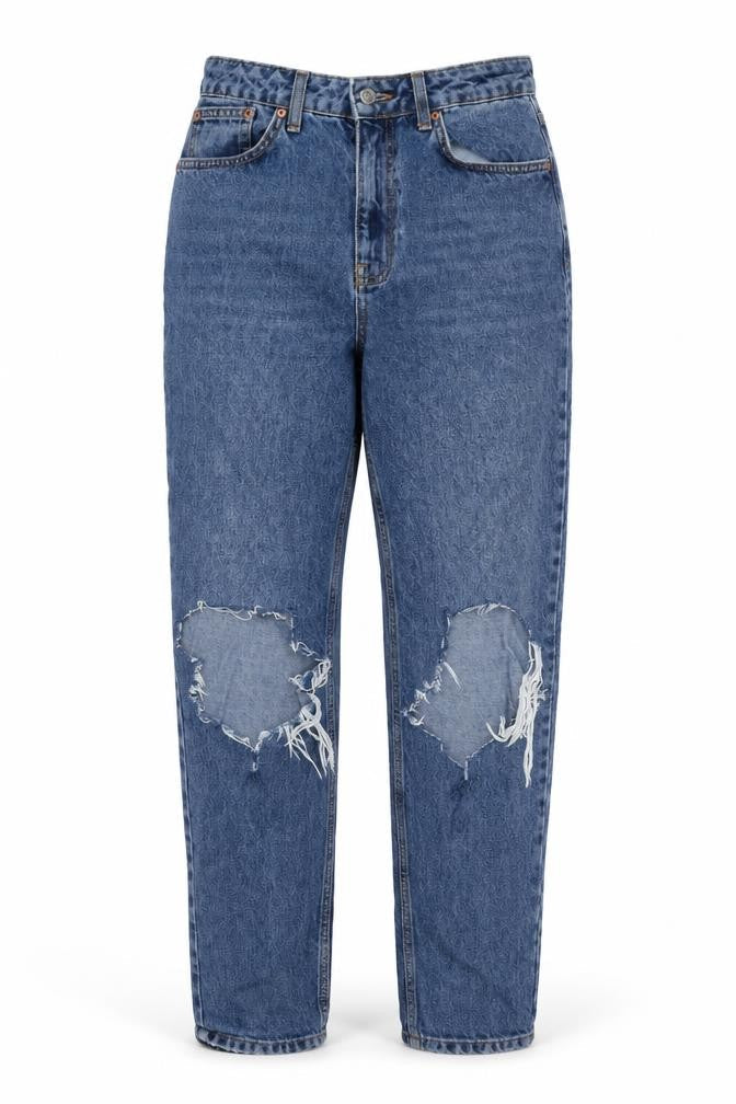 Womens UK Size 28 in Topshop Regular Fit Mom Blue Jeans