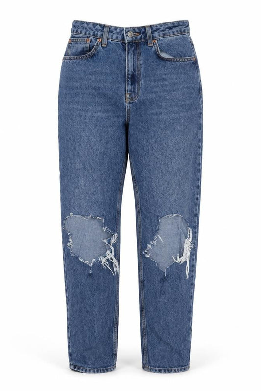 Womens UK Size 28 in Topshop Regular Fit Mom Blue Jeans