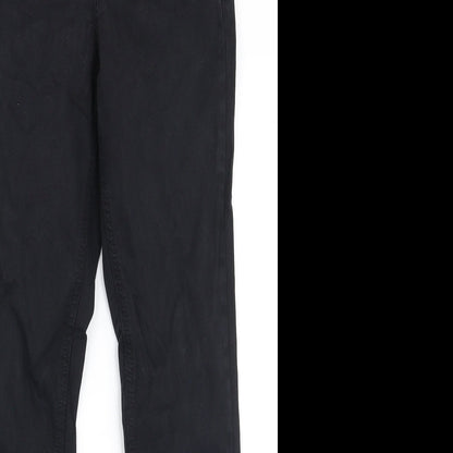 Topshop Womens Black  Elastane Skinny Jeans Size 25 in L32 in Slim Zip