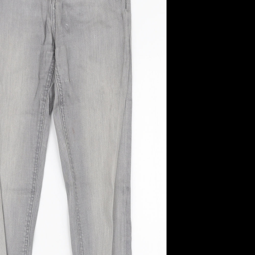 Zara Womens Grey  Cotton Skinny Jeans Size 6 L27 in Slim Zip