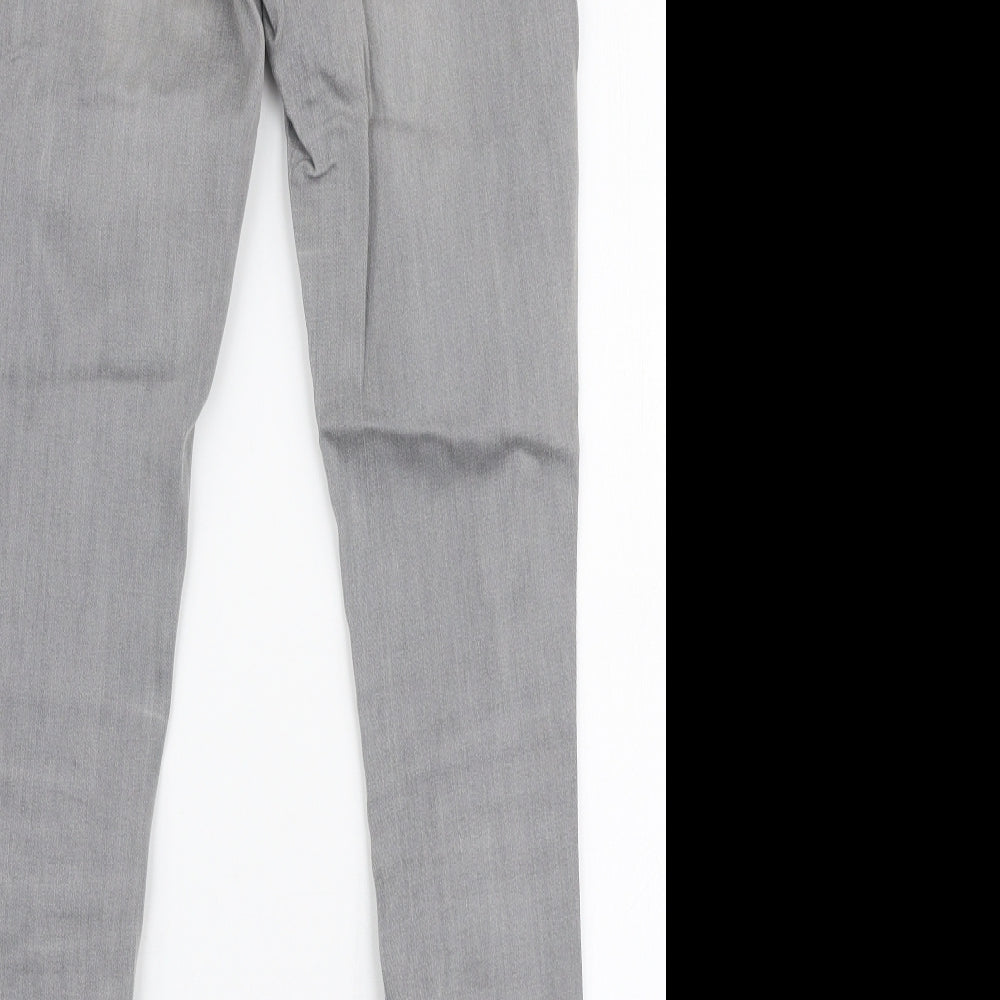 Zara Womens Grey  Cotton Skinny Jeans Size 6 L27 in Slim Zip