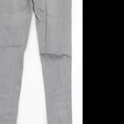 Zara Womens Grey  Cotton Skinny Jeans Size 6 L27 in Slim Zip