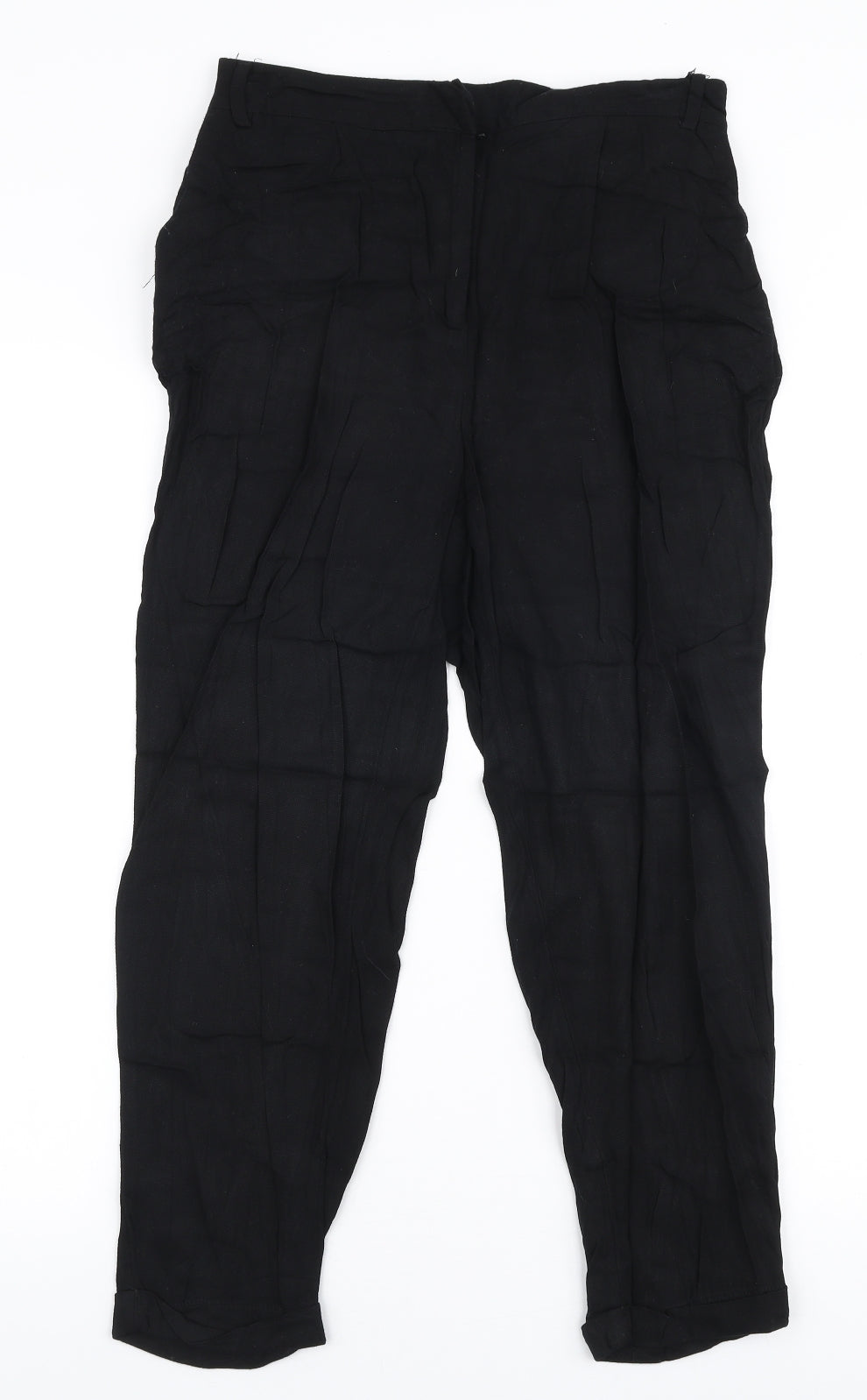 Womens UK Size 10 Oasis Regular Fit  Black Trousers