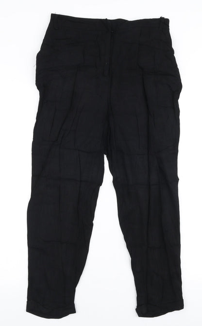 Womens UK Size 10 Oasis Regular Fit  Black Trousers