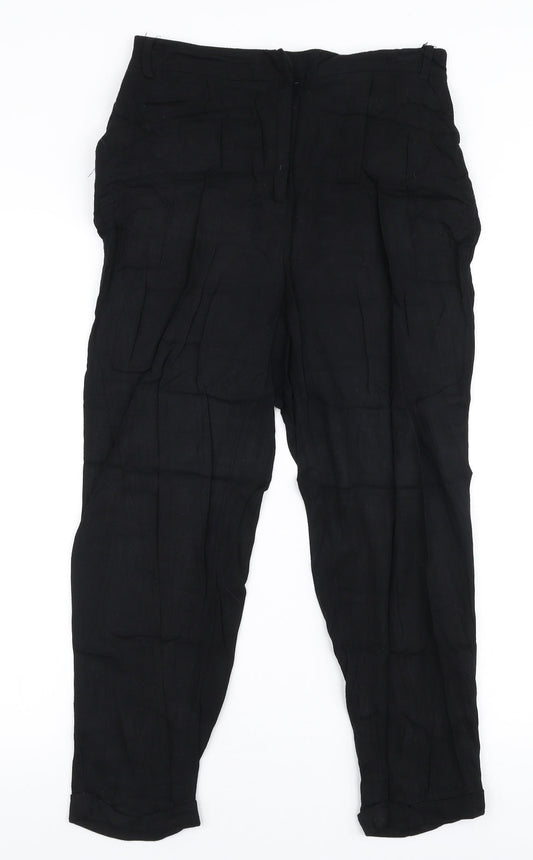Womens UK Size 10 Oasis Regular Fit  Black Trousers
