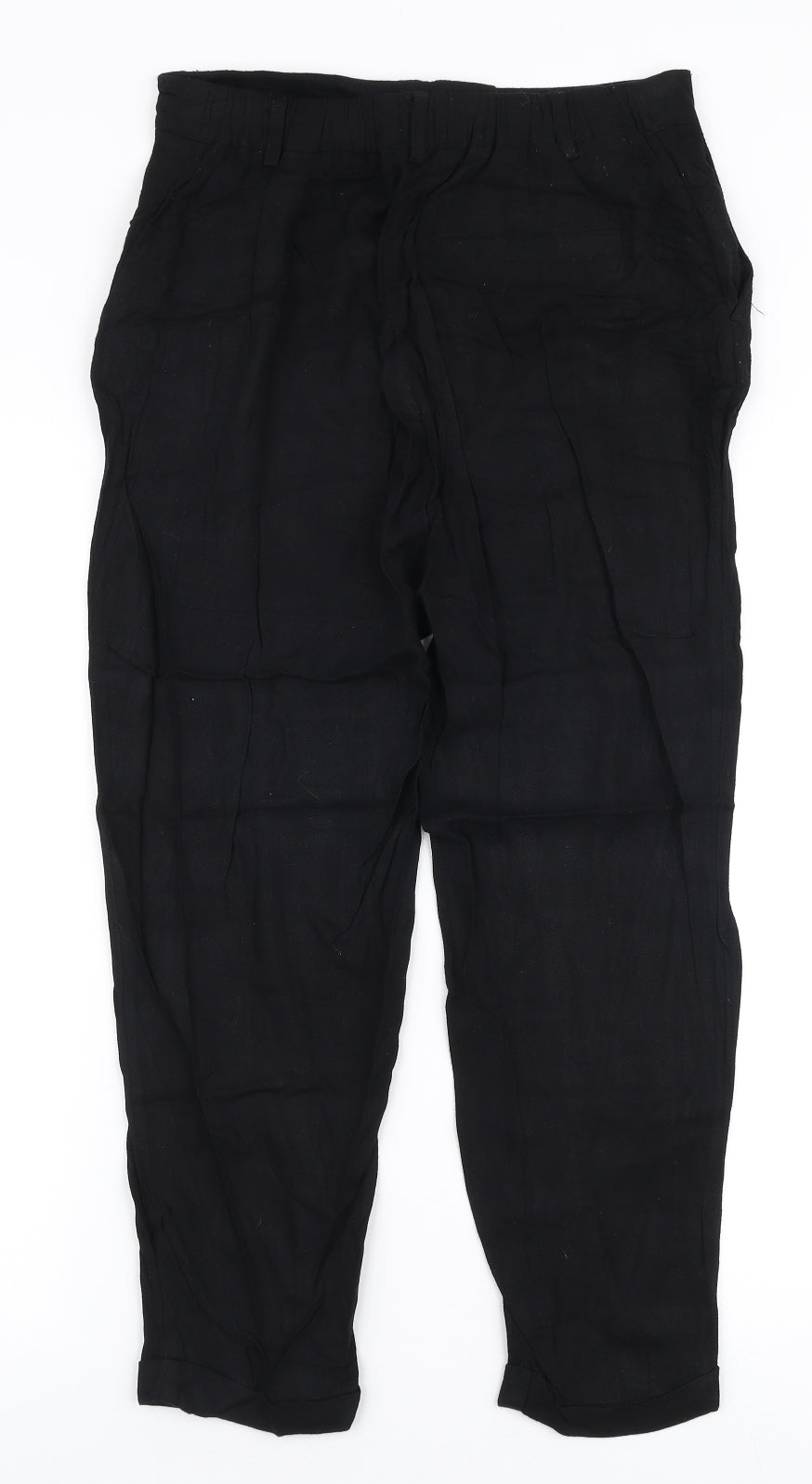 Womens UK Size 10 Oasis Regular Fit  Black Trousers