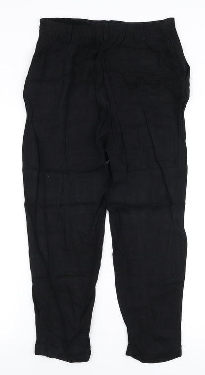 Womens UK Size 10 Oasis Regular Fit  Black Trousers