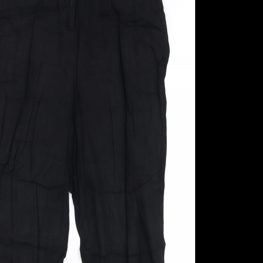 Womens UK Size 10 Oasis Regular Fit  Black Trousers