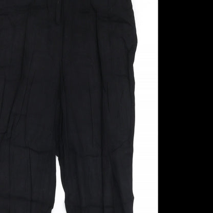 Womens UK Size 10 Oasis Regular Fit  Black Trousers
