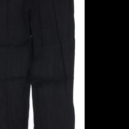 Womens UK Size 10 Oasis Regular Fit  Black Trousers