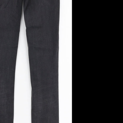 Topshop Womens Grey  Cotton Skinny Jeans Size 28 in L27 in Slim Zip