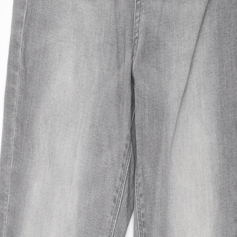 Denim Co Womens Grey  Cotton Skinny Jeans Size 12 L28 in Slim Zip