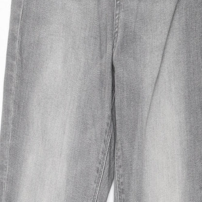 Denim Co Womens Grey  Cotton Skinny Jeans Size 12 L28 in Slim Zip