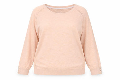 Marks and Spencer Womens Pink Round Neck  Cotton Pullover Jumper Size 14