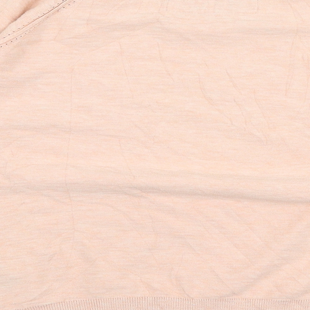Marks and Spencer Womens Pink Round Neck  Cotton Pullover Jumper Size 14