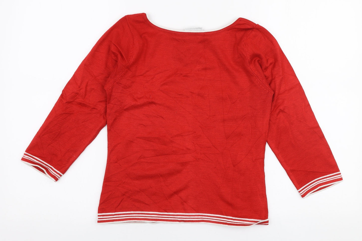 Womens UK Size 10 New Look Red Pullover Jumper