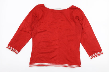 Womens UK Size 10 New Look Red Pullover Jumper