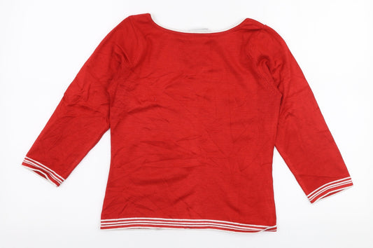 Womens UK Size 10 New Look Red Pullover Jumper