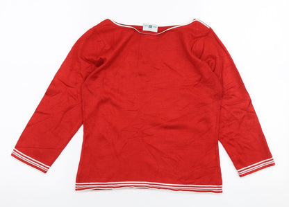 Womens UK Size 10 New Look Red Pullover Jumper
