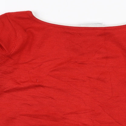 Womens UK Size 10 New Look Red Pullover Jumper