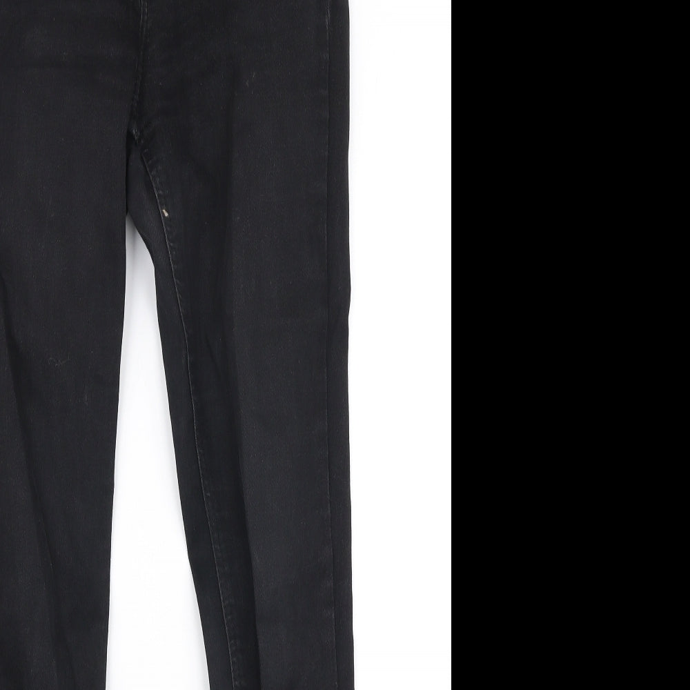 Zara Womens Black  Cotton Skinny Jeans Size 8 L28 in Slim Zip