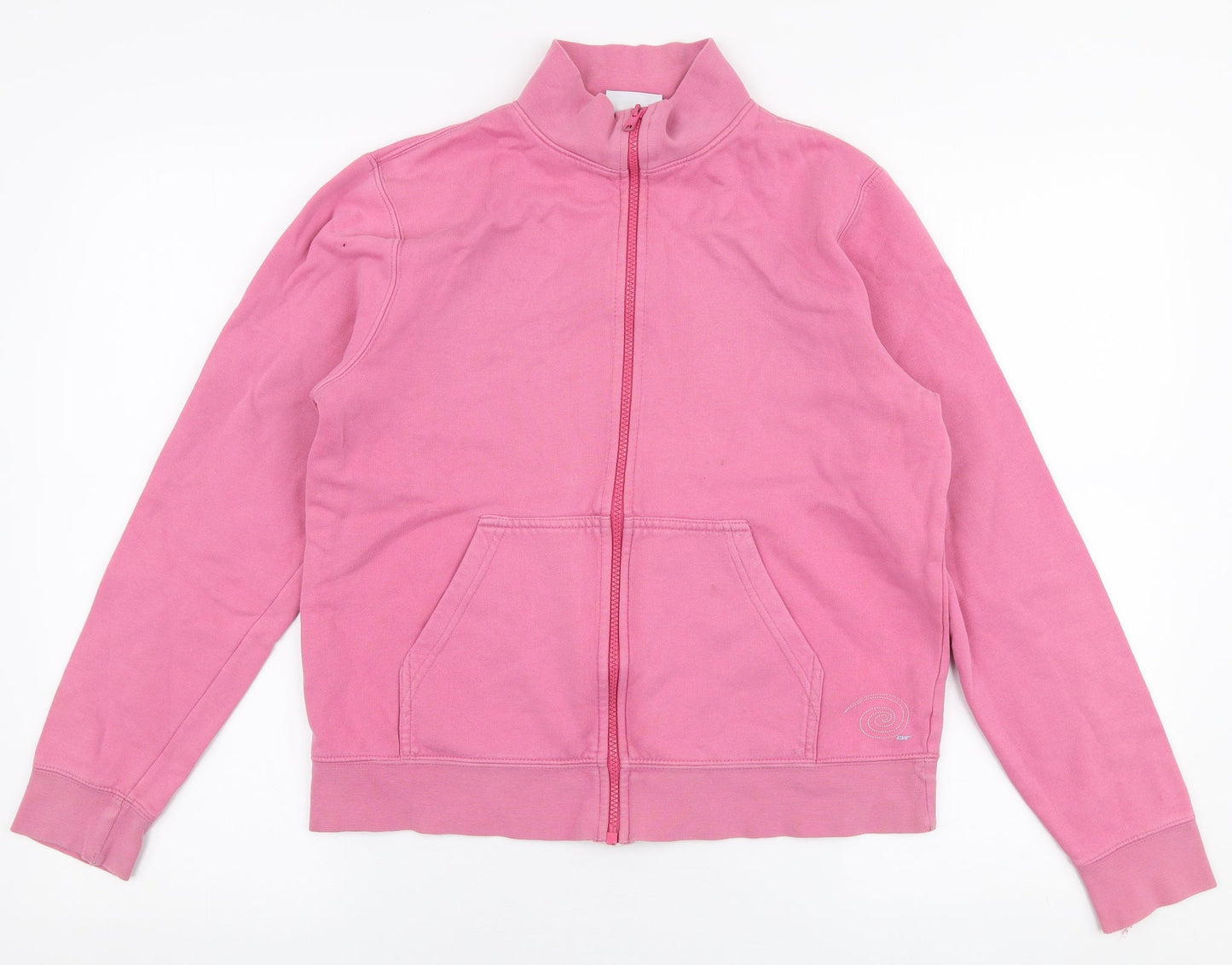 Air Womens Pink  Cotton Full Zip Sweatshirt Size 12  Zip