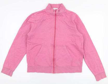 Air Womens Pink  Cotton Full Zip Sweatshirt Size 12  Zip