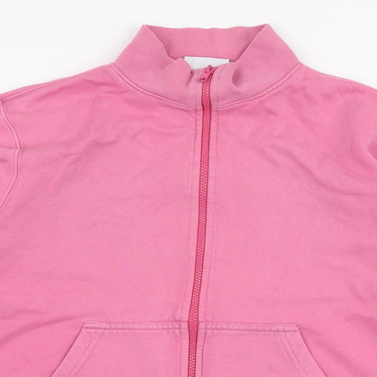 Air Womens Pink  Cotton Full Zip Sweatshirt Size 12  Zip