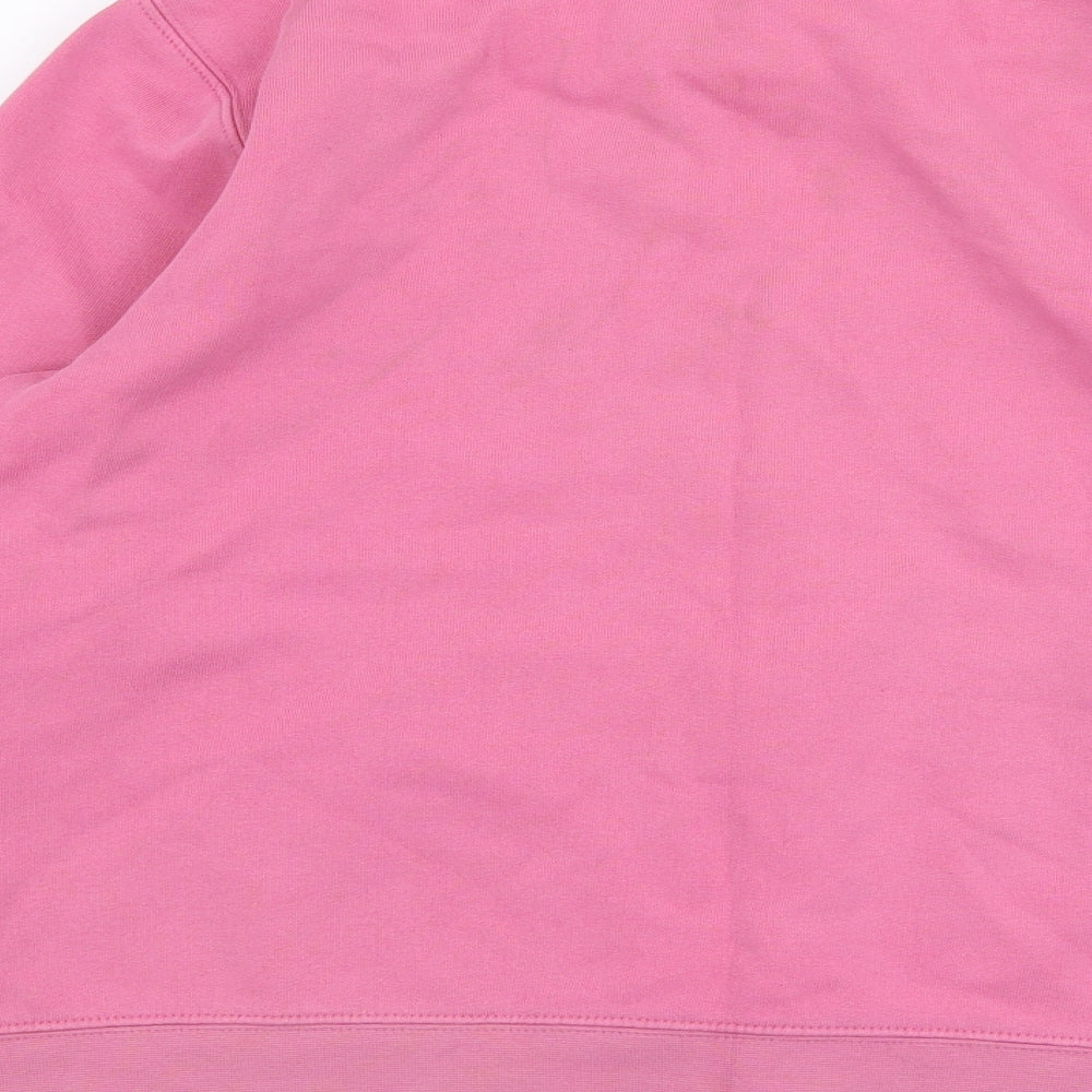 Air Womens Pink  Cotton Full Zip Sweatshirt Size 12  Zip