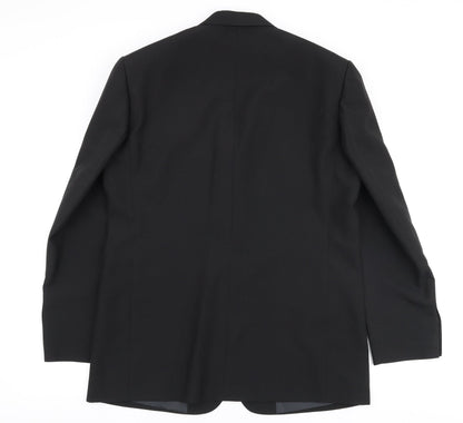 F&F Mens Black  Polyester Jacket Suit Jacket Size 42