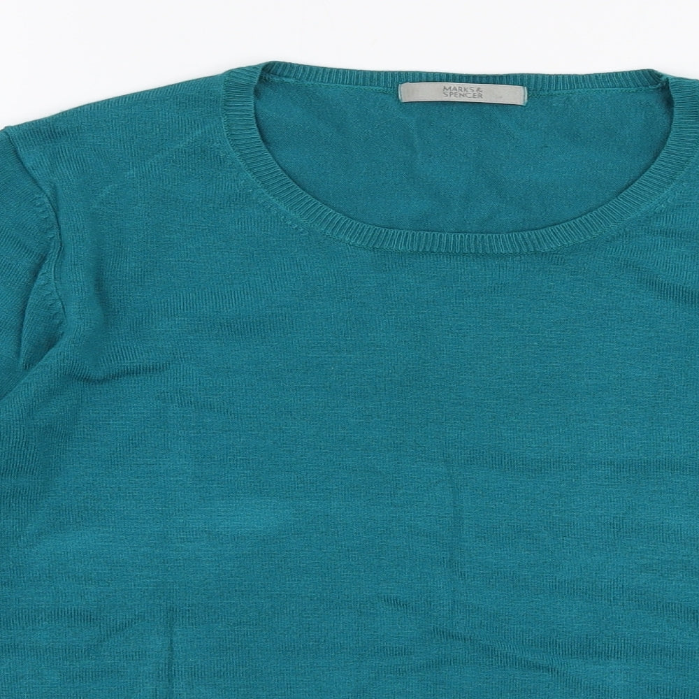 Womens UK Size 14 Marks and Spencer Blue Pullover Jumper