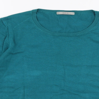 Womens UK Size 14 Marks and Spencer Blue Pullover Jumper