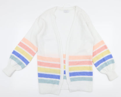 Womens UK Size S Papaya Multicoloured Cardigan Jumper