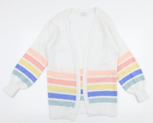 Womens UK Size S Papaya Multicoloured Cardigan Jumper