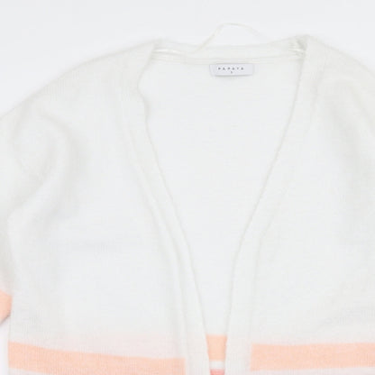 Womens UK Size S Papaya Multicoloured Cardigan Jumper