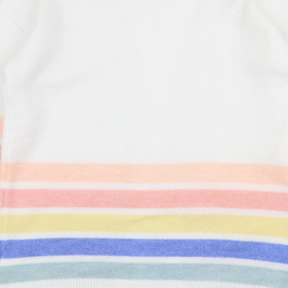 Womens UK Size S Papaya Multicoloured Cardigan Jumper