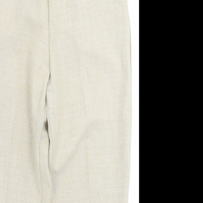 Preworn Womens Ivory  Polyester Trousers  Size 18 L26 in Regular