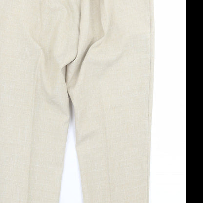 Preworn Womens Ivory  Polyester Trousers  Size 18 L26 in Regular